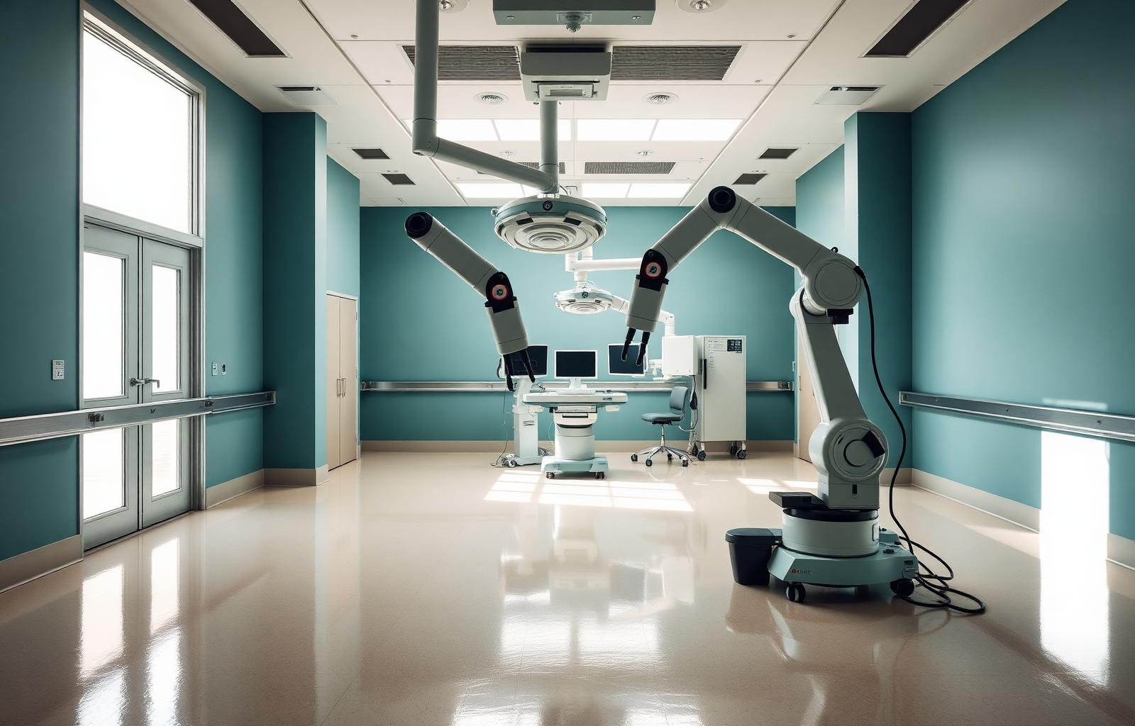 Robotic surgery system in a modern operating room